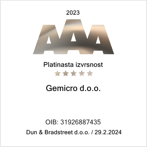Ponovno stjecanje prestižnog certifikata platinaste bonitetne izvrsnosti AAA za 2023. godinu